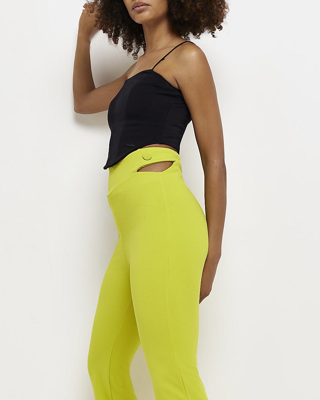 River Island Lime Cut Out Flared 