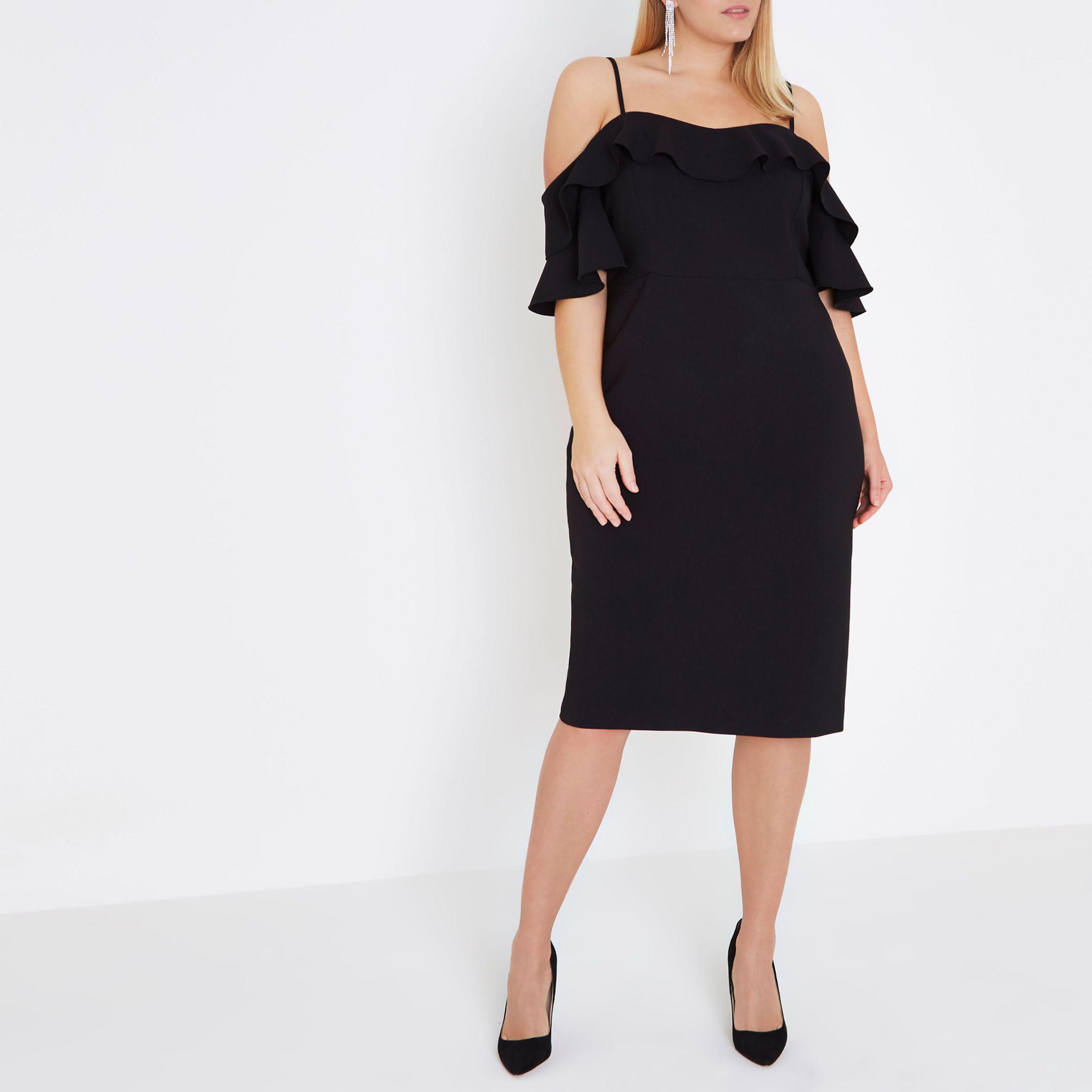 river island cold shoulder dress