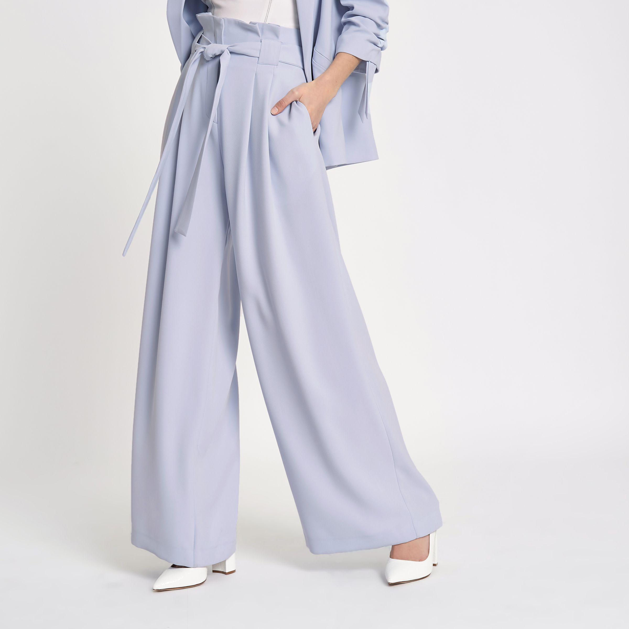 River Island Synthetic Blue Paperbag 