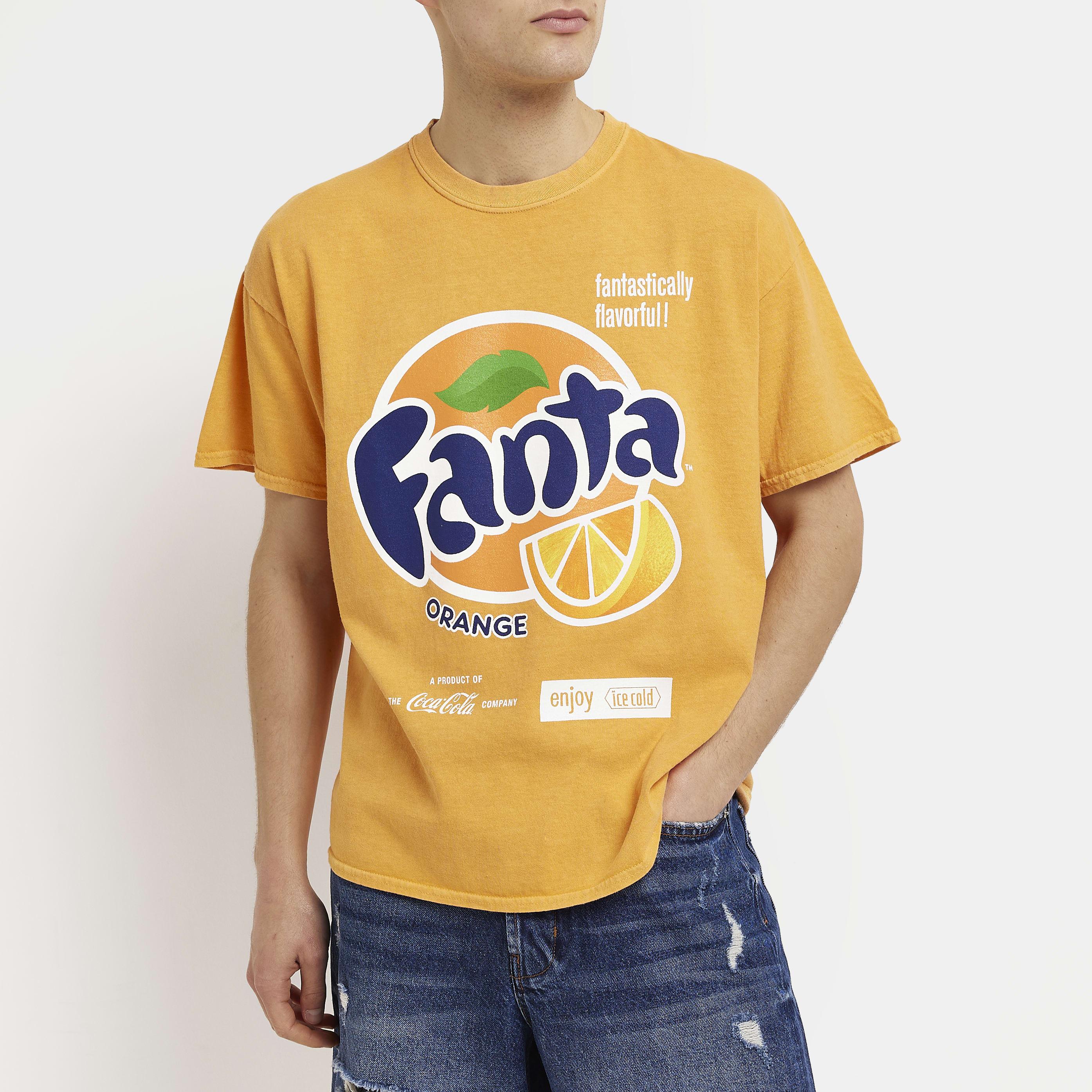 River Island Regular Fit Fanta Graphic T-shirt in Orange for Men | Lyst ...