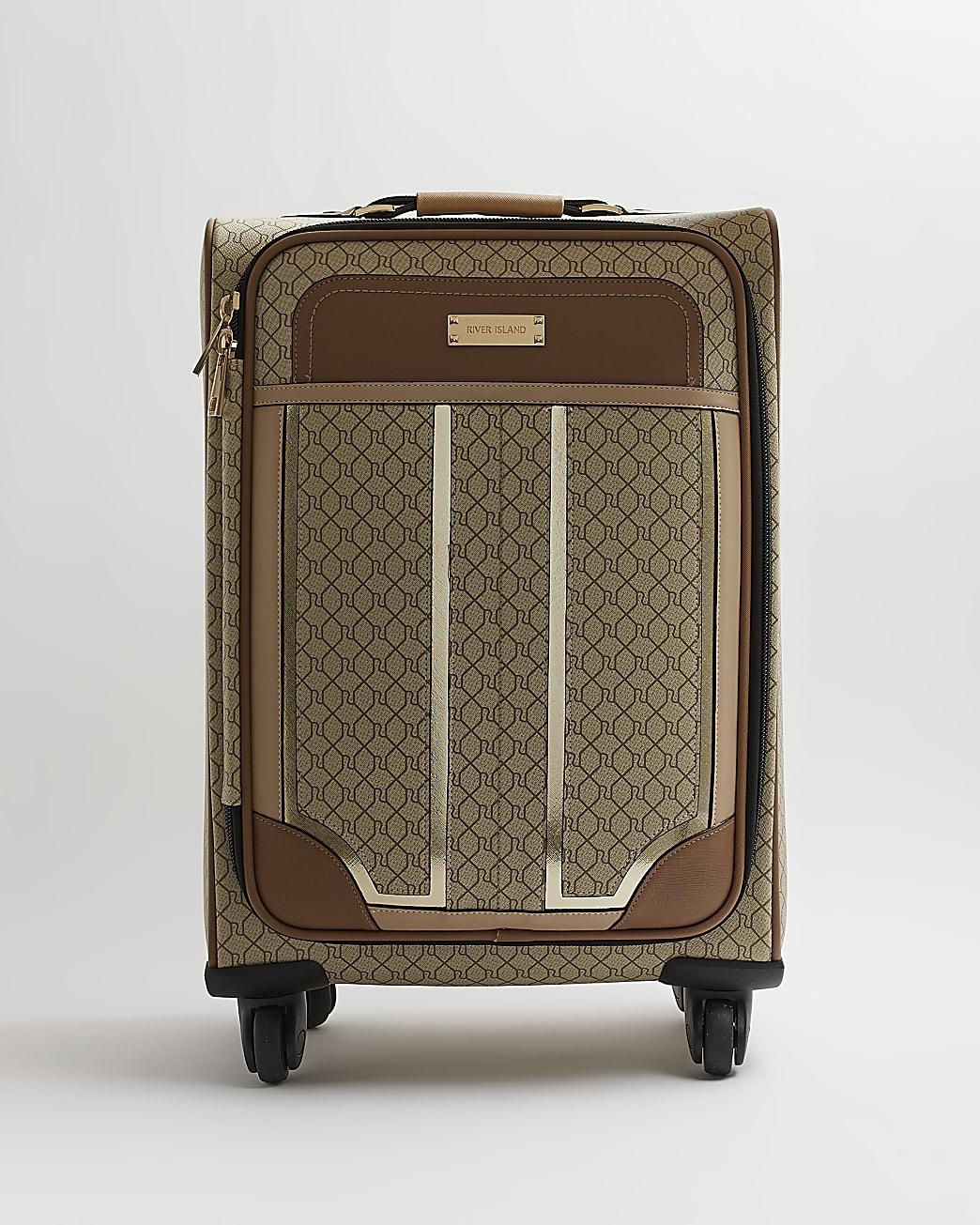River Island Satin Ri Monogram Suitcase 