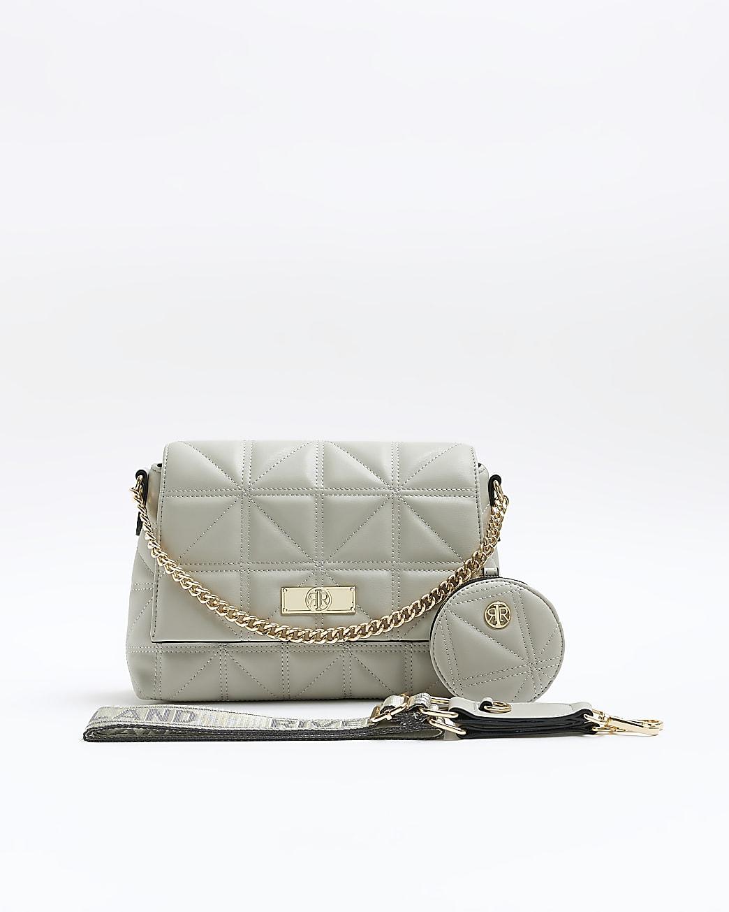 River Island Quilted Cross Body Bag in White Lyst