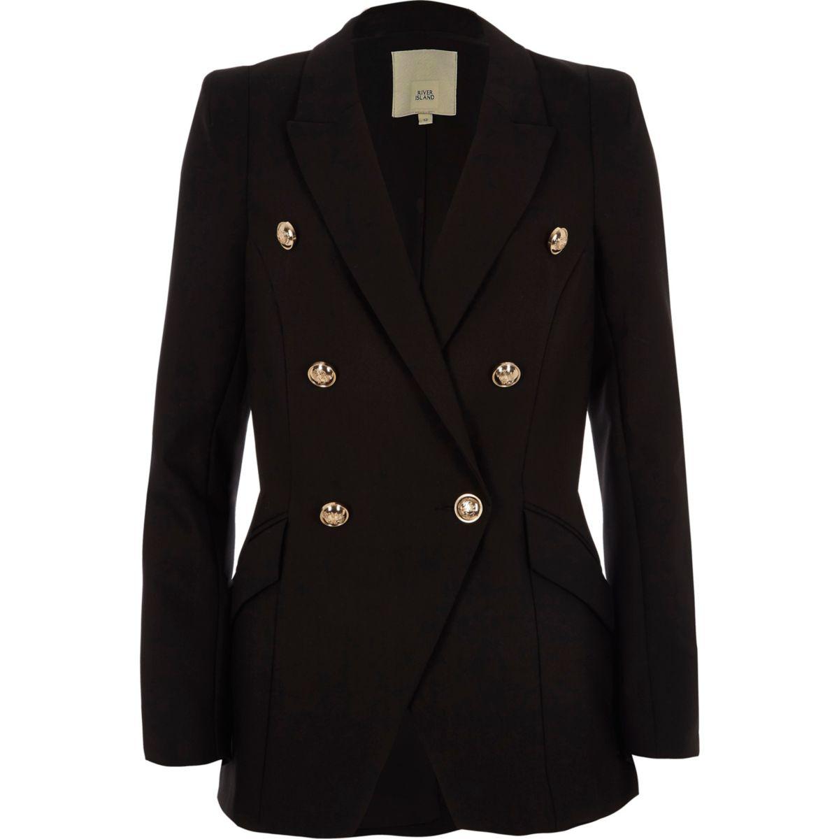 river island black blazer