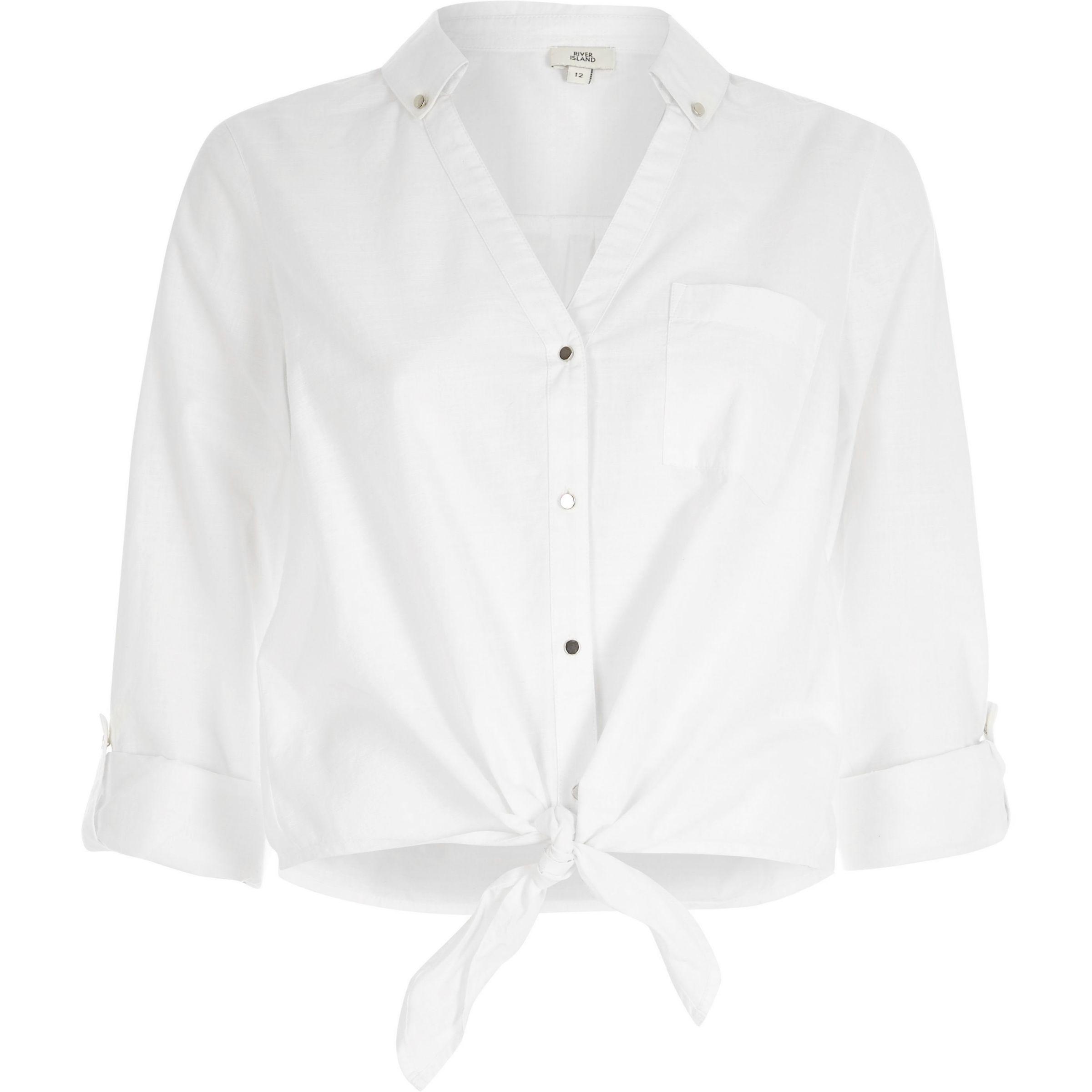 tie knot front shirt