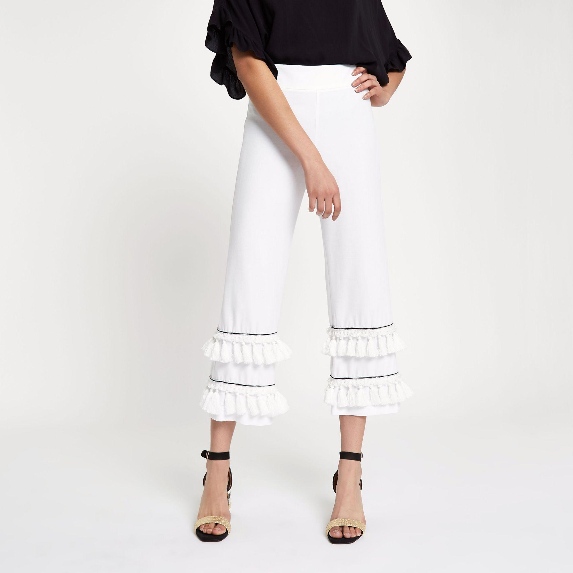 River Island Cotton Tassel Fringe Wide 