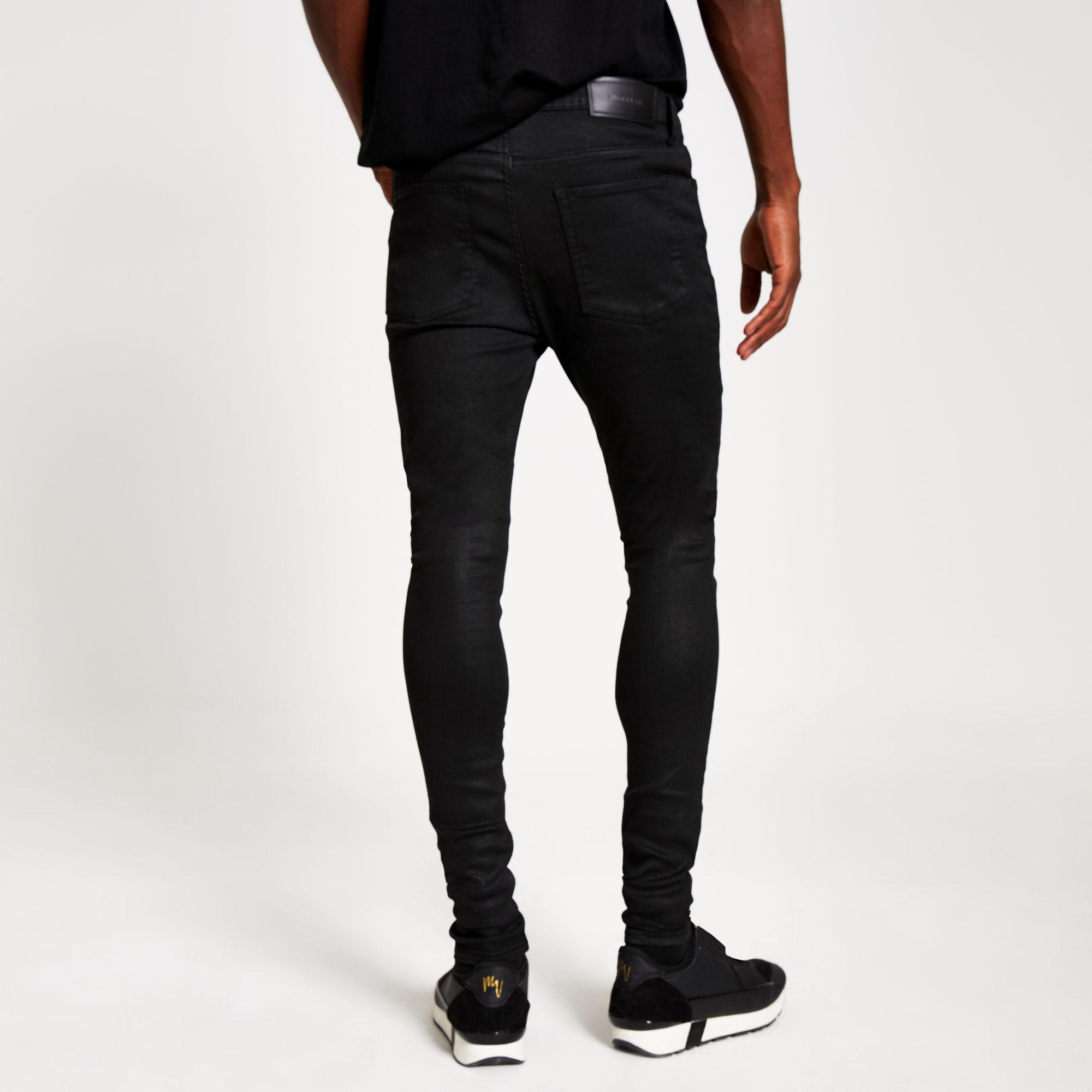 Denim Black Ollie Spray On Coated Jeans 