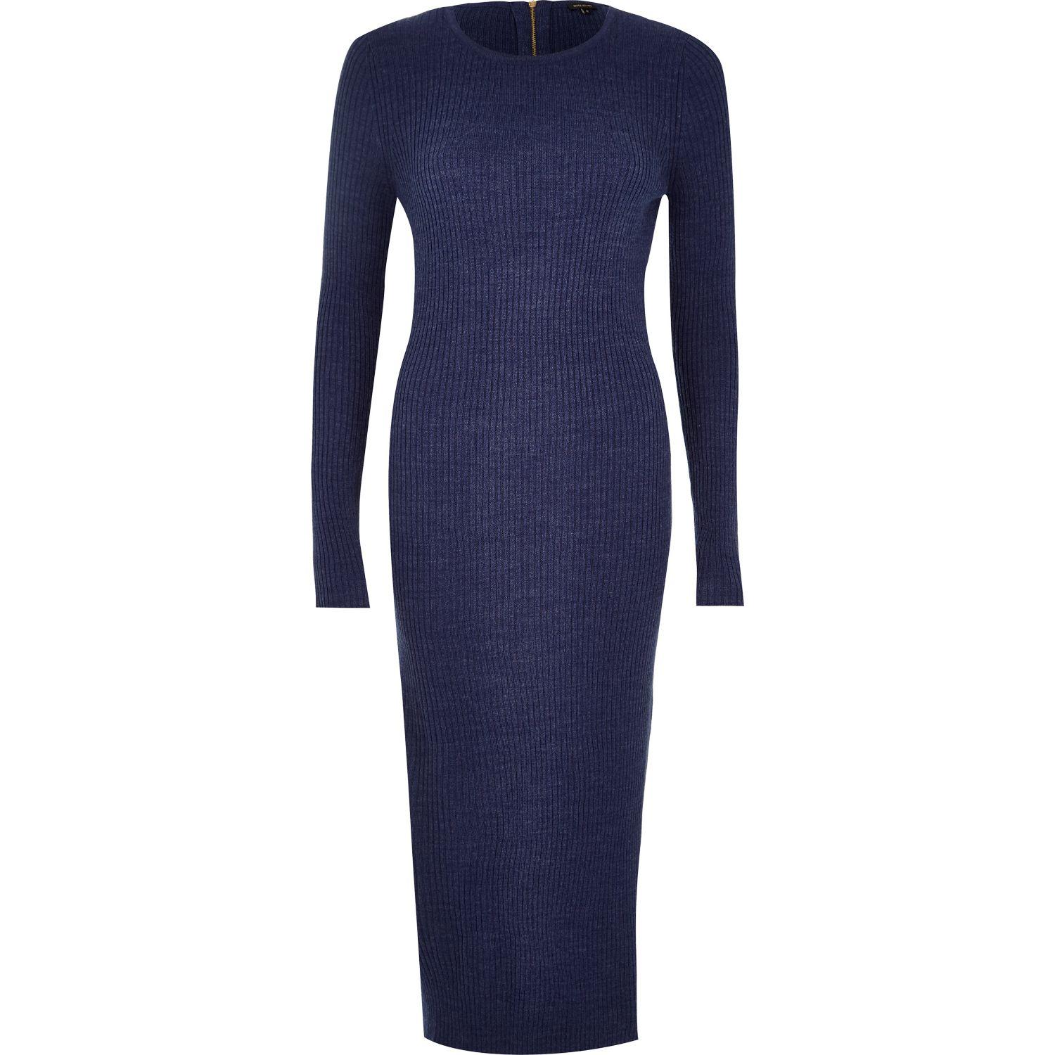 river island navy maxi dress