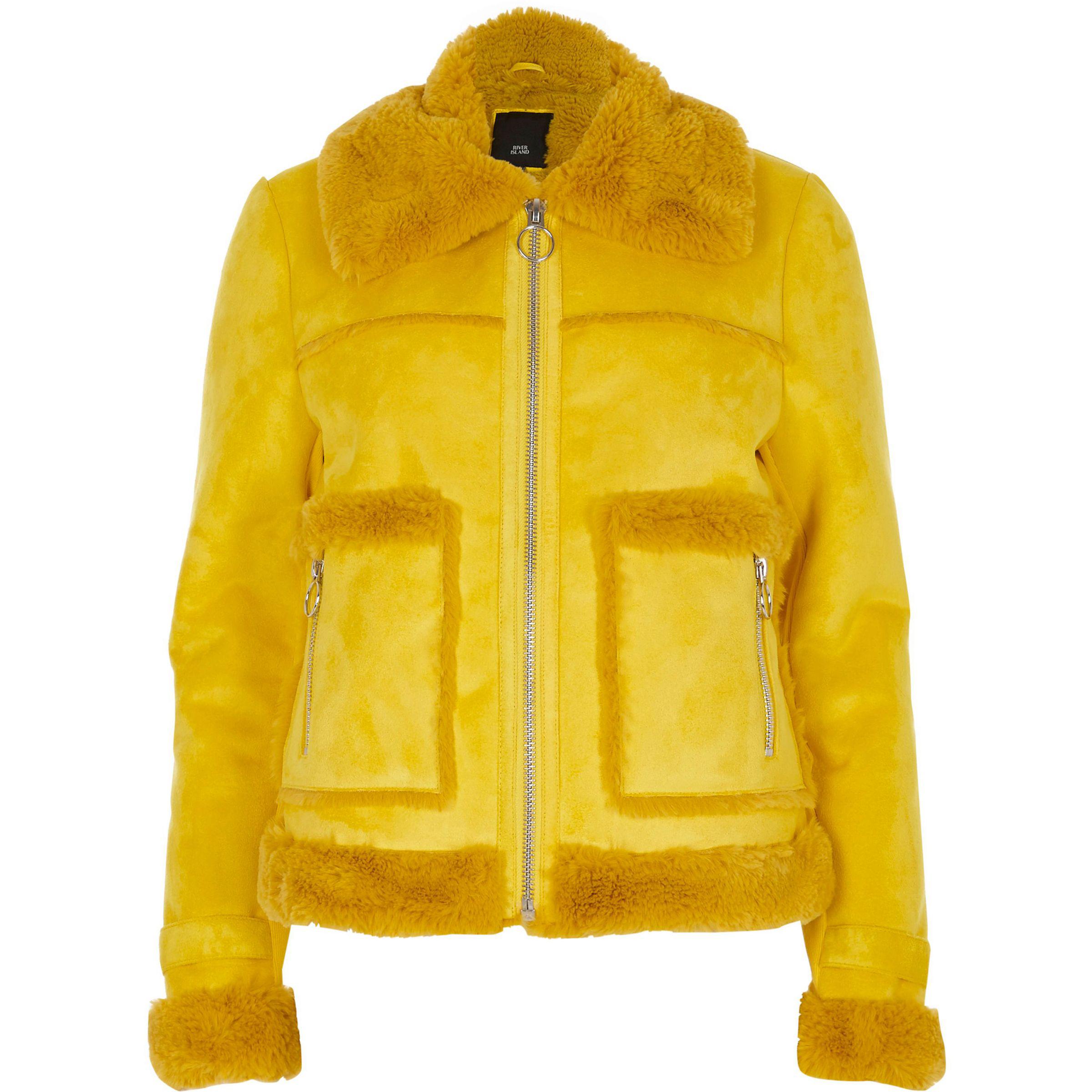 river island yellow jacket