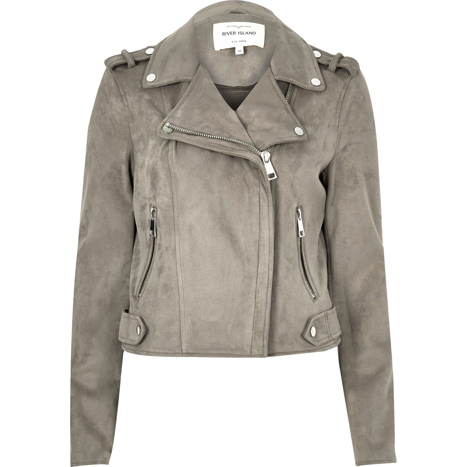 River Island Suedette Biker Jacket River Island Suedette Biker Jacket