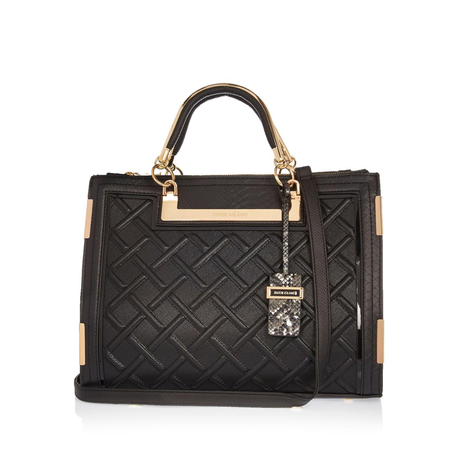 black cord tote bag