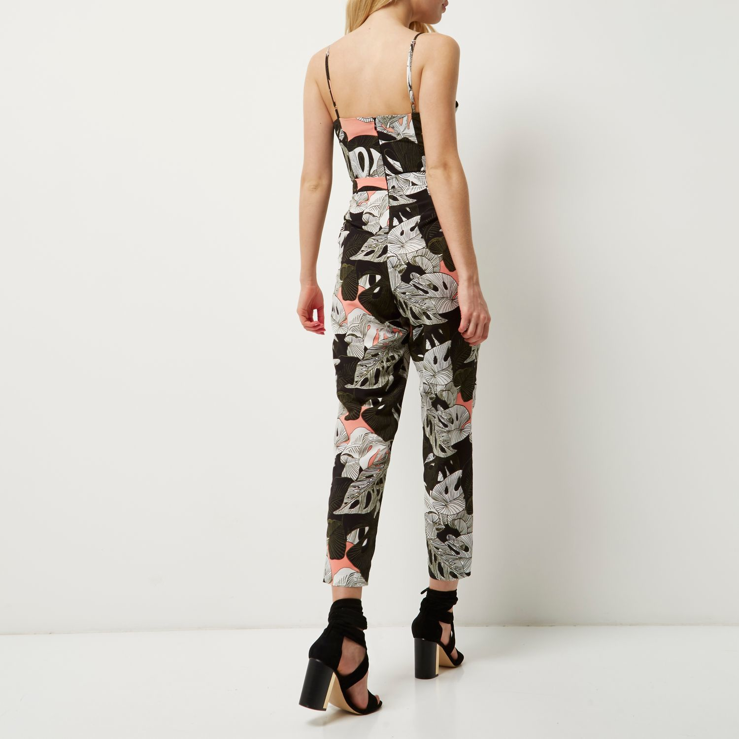 river island khaki jumpsuit