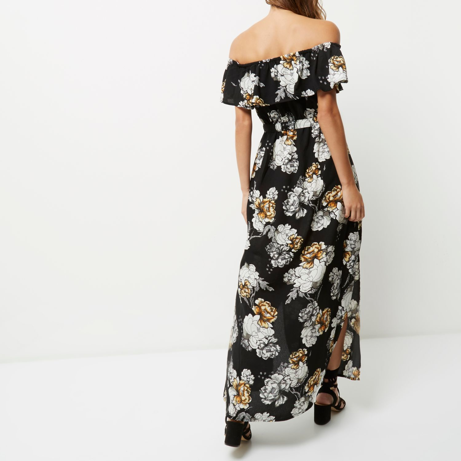 river island floral maxi dress