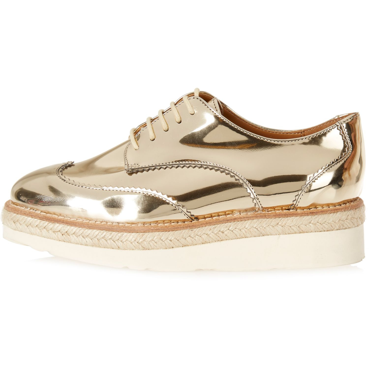 Gold brogues womens uk hot sale