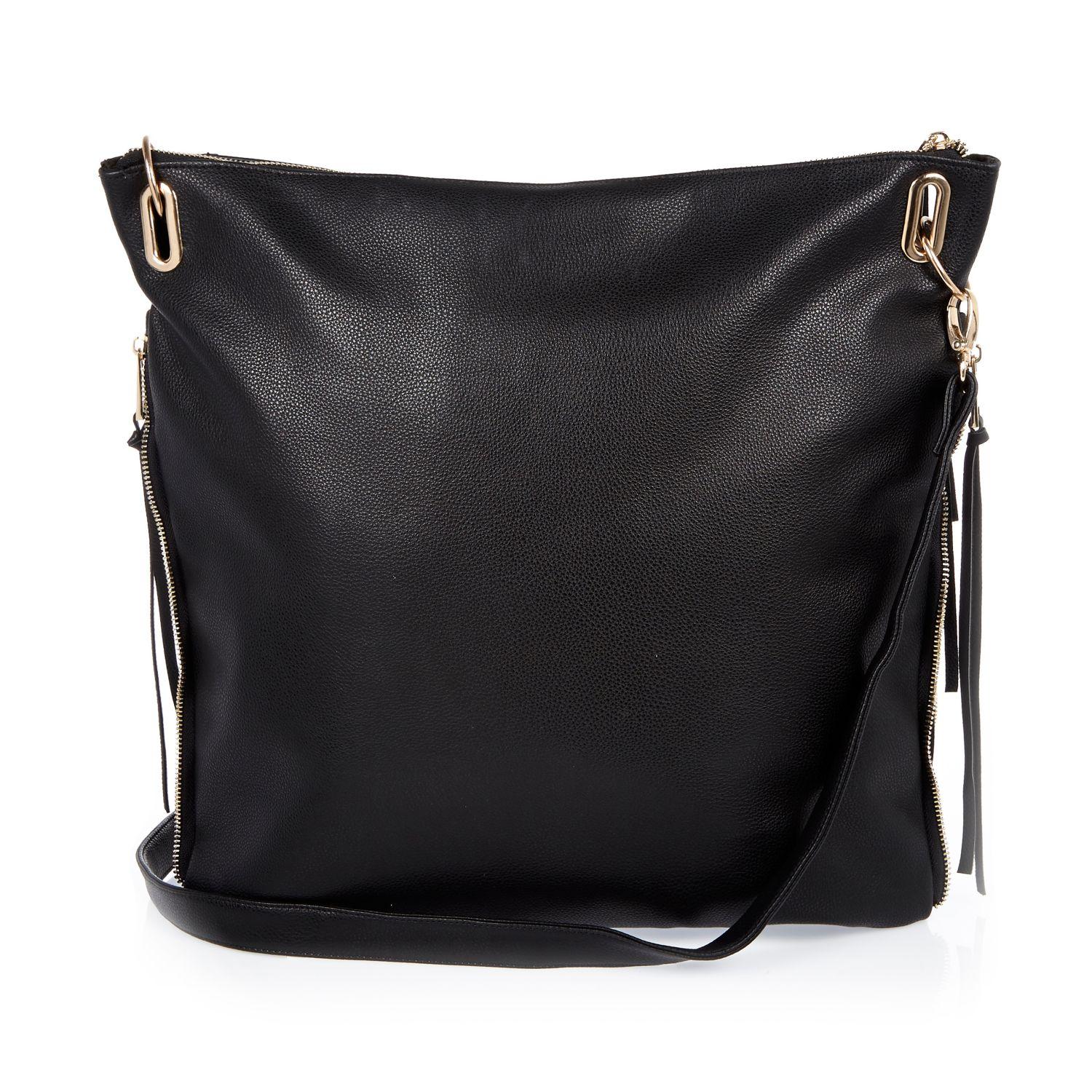 River Island Black Oversized Messenger Bag Lyst