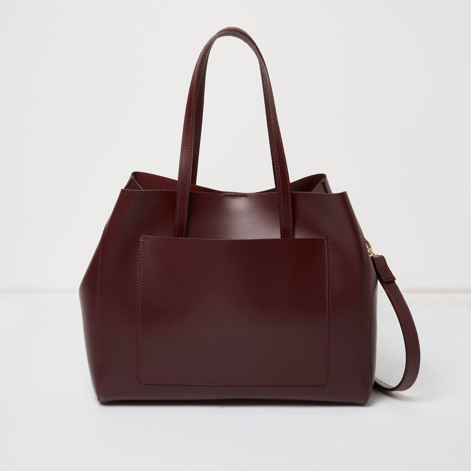 river island burgundy bolsa