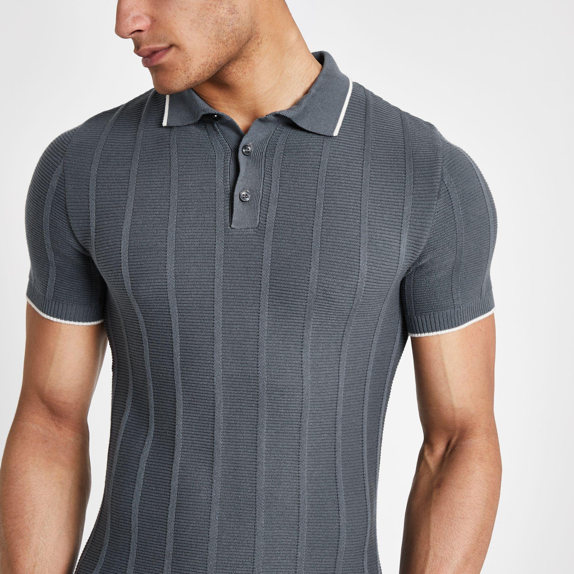 muscle fit polo shirt