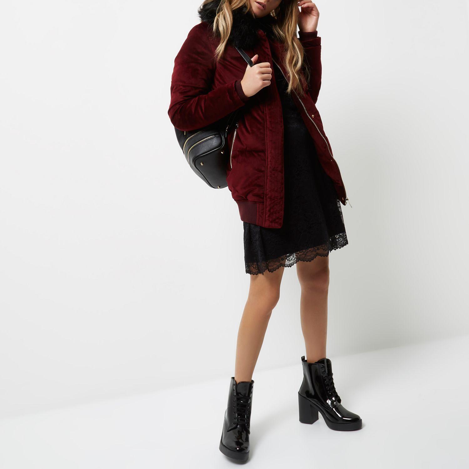 river island burgundy bolsa