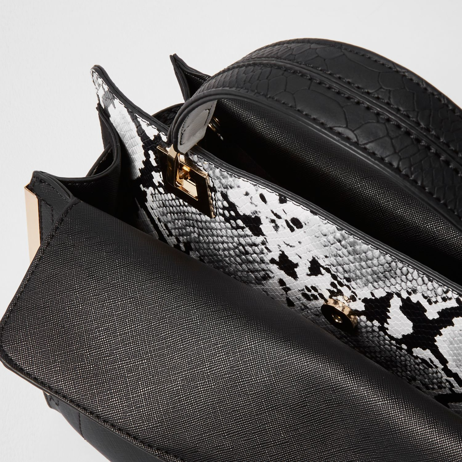 Black and snake print bag sale