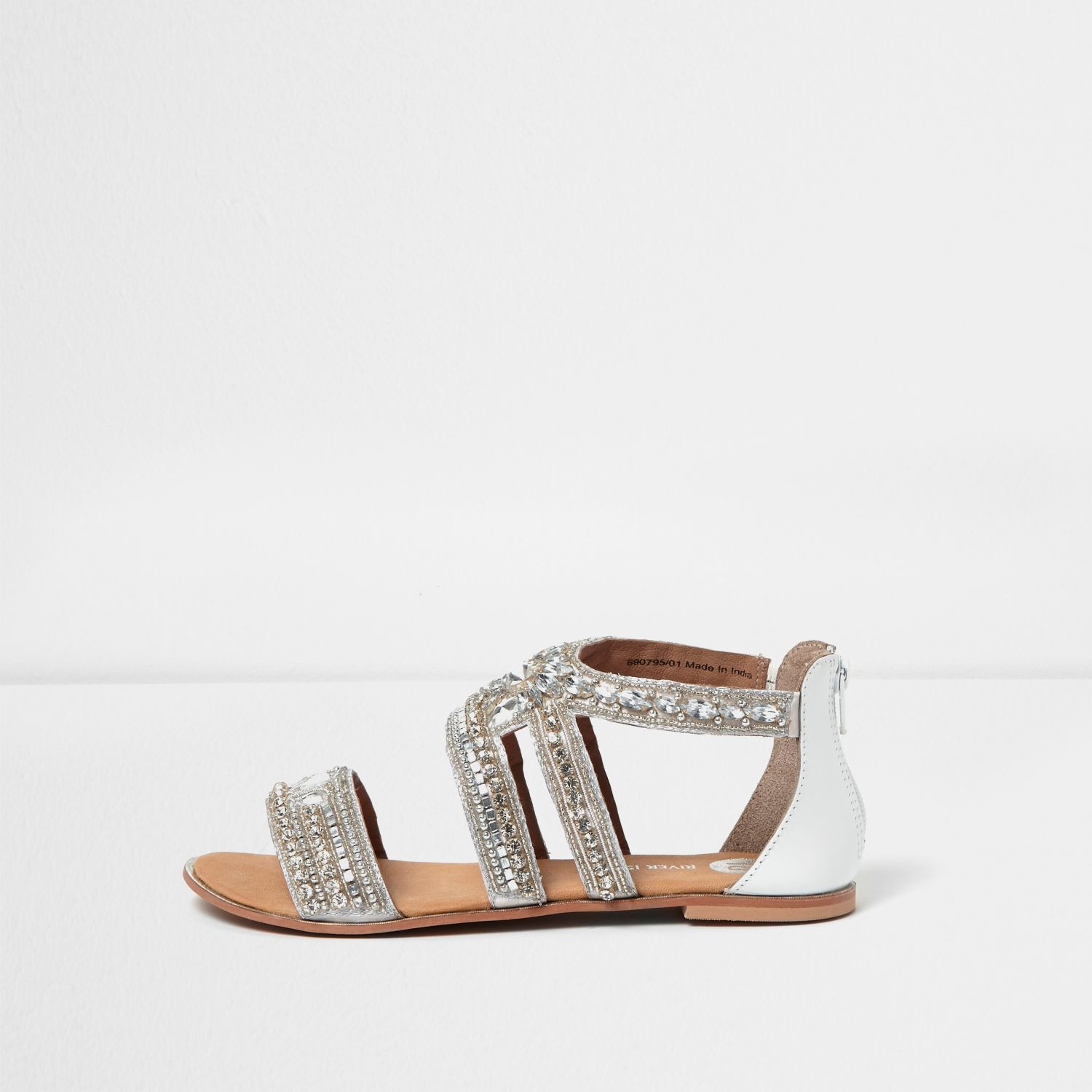 white embellished sandals river island white embellished strappy sandals in white lyst white embellished sandals river island white embellished strappy sandals in white lyst