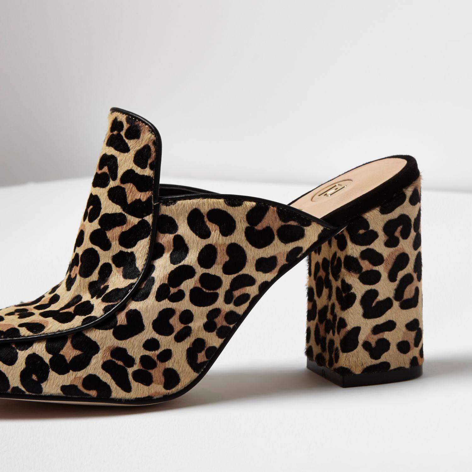 Buy > leopard heel mules > in stock