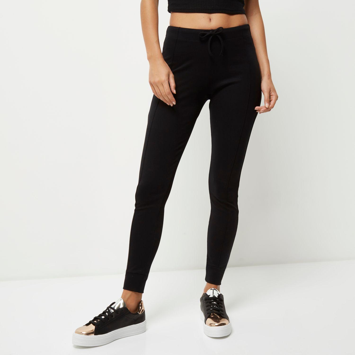 River Island Cotton Black Jersey High Rise Extra Long leggings Lyst