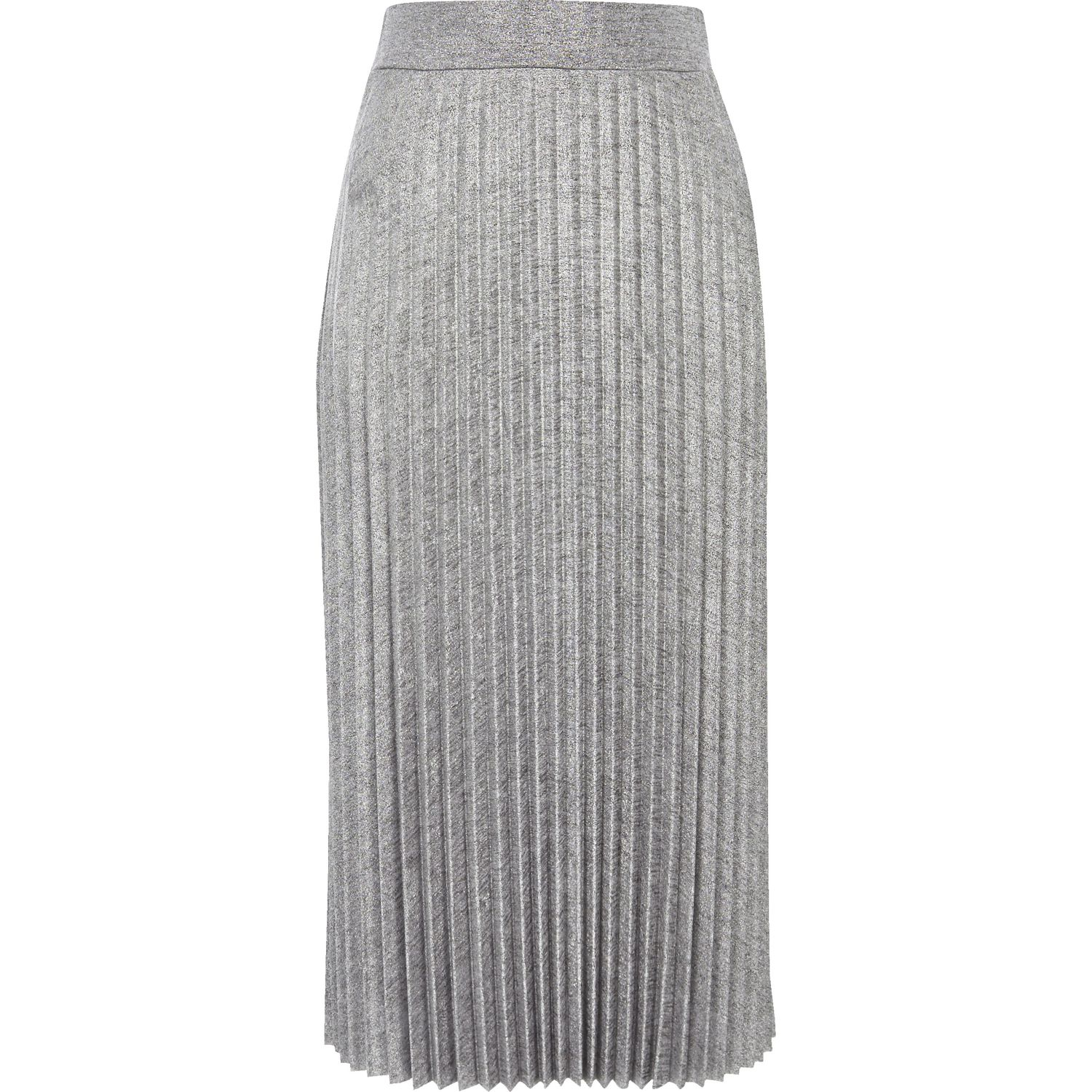 silver pleated skirt wholesale