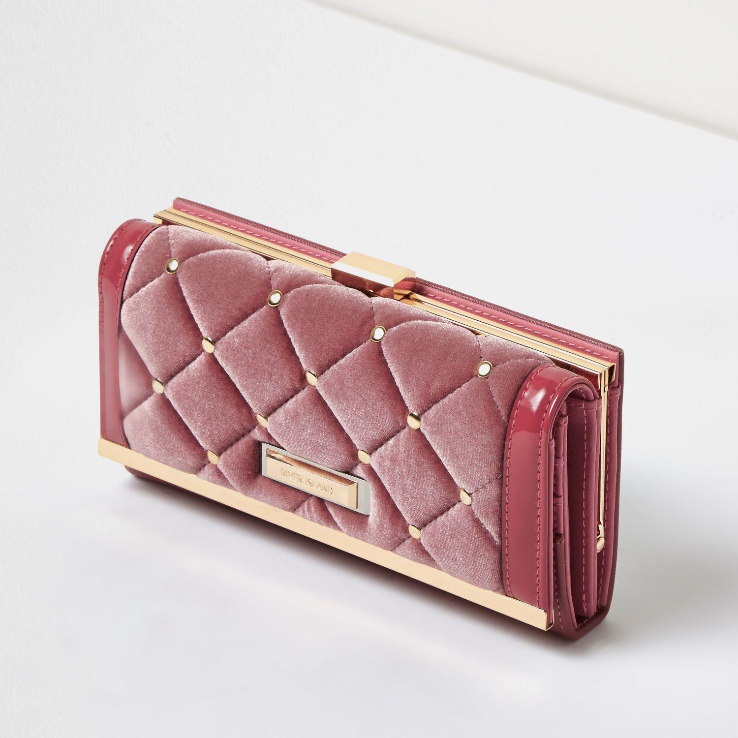 pink velvet purse