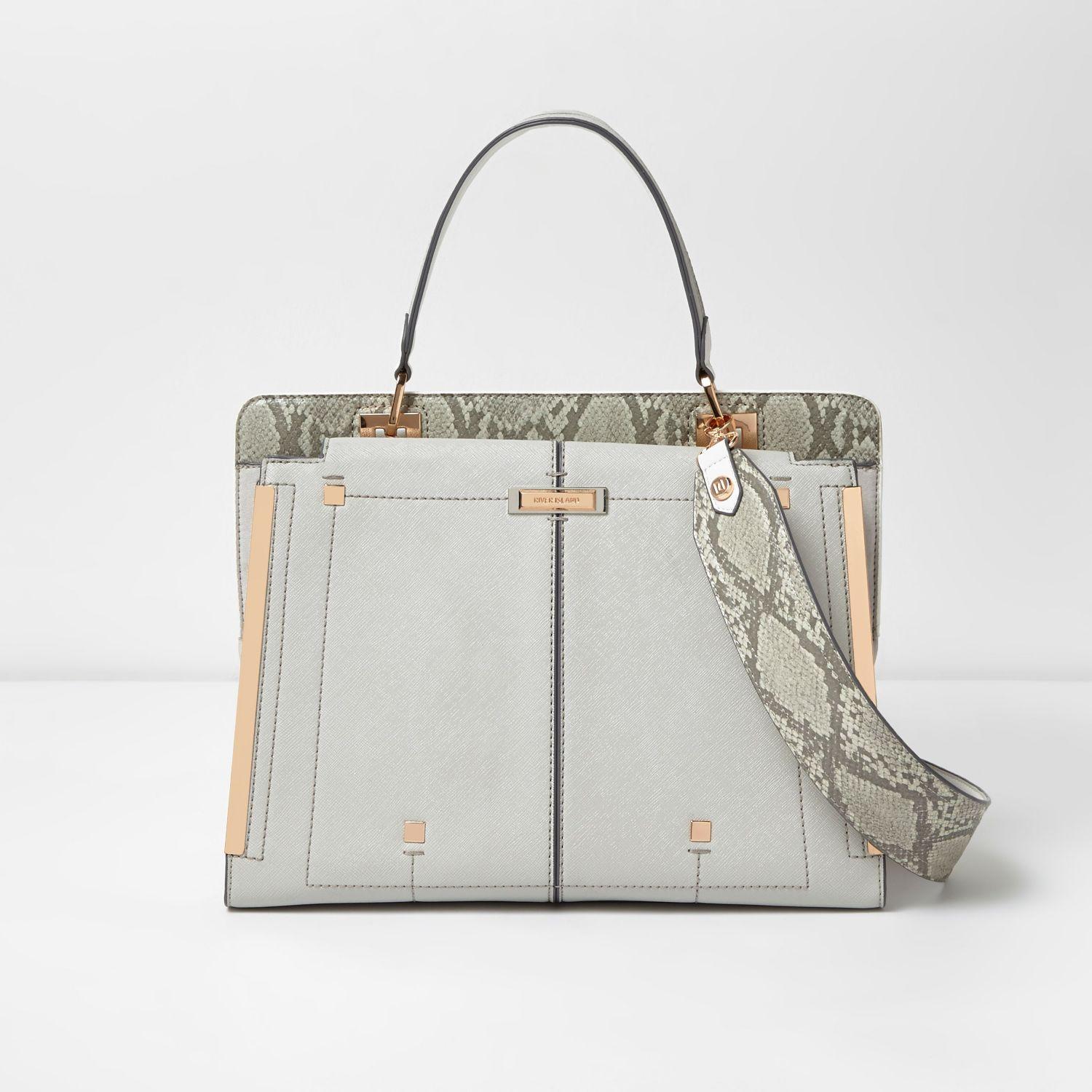 womens grey handbag