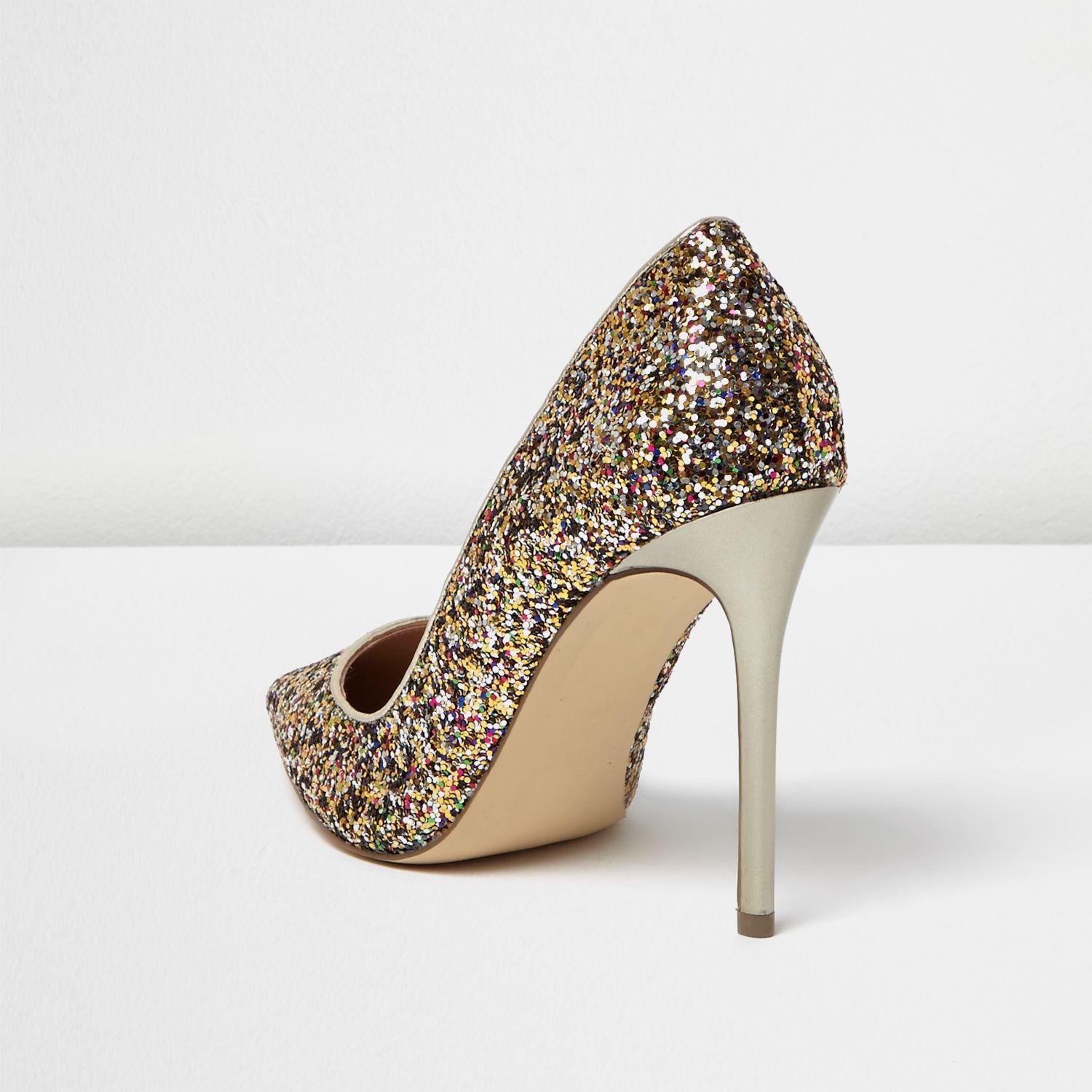 river island glitter shoes