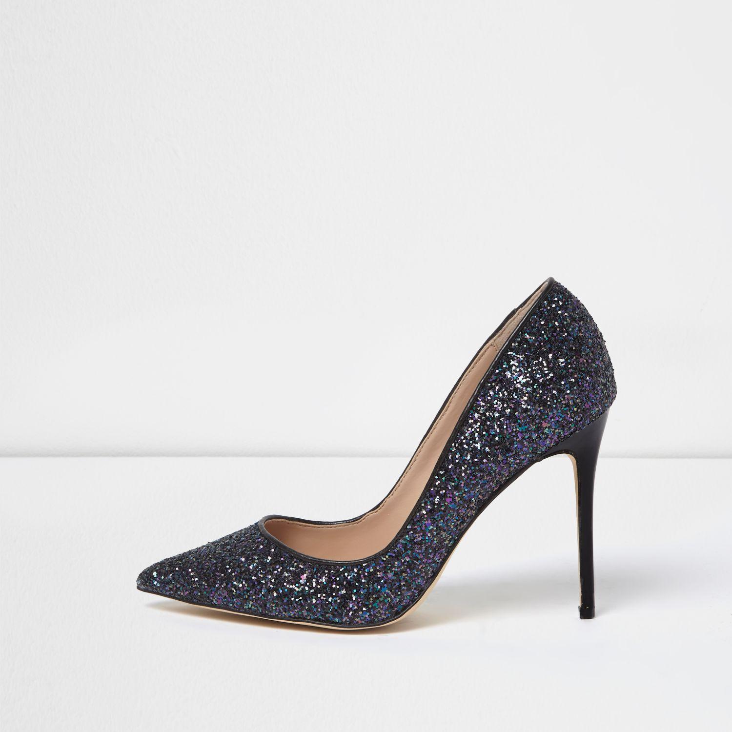 glitter court heels