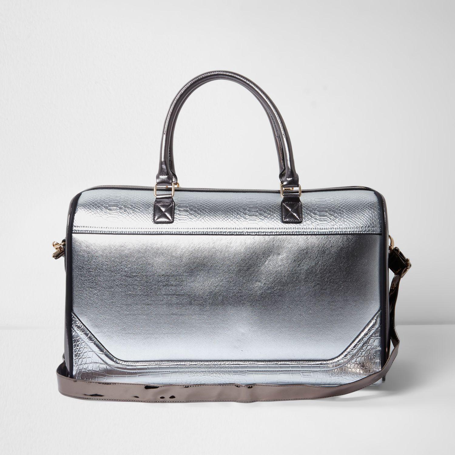 silver weekend bag