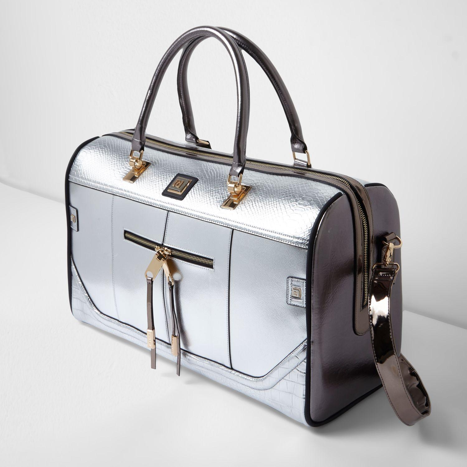 silver weekend bag
