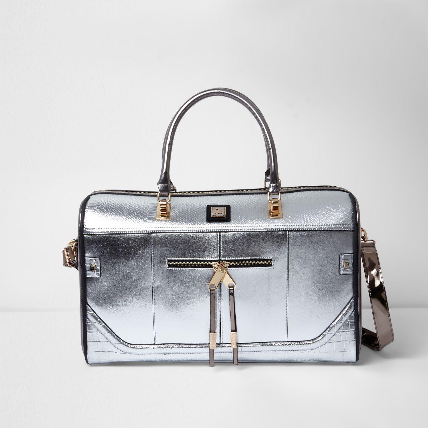silver weekend bag