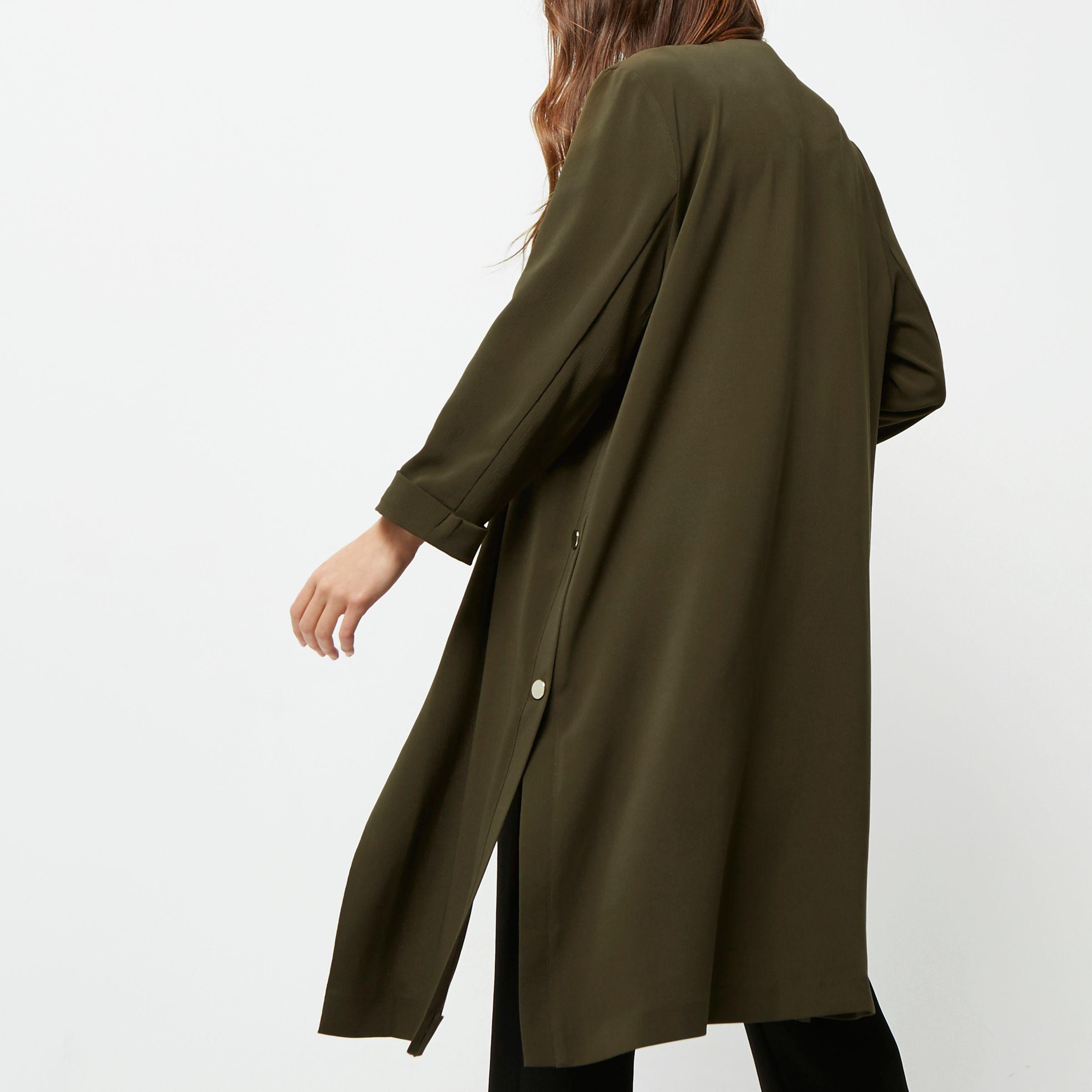 Khaki clearance duster coat