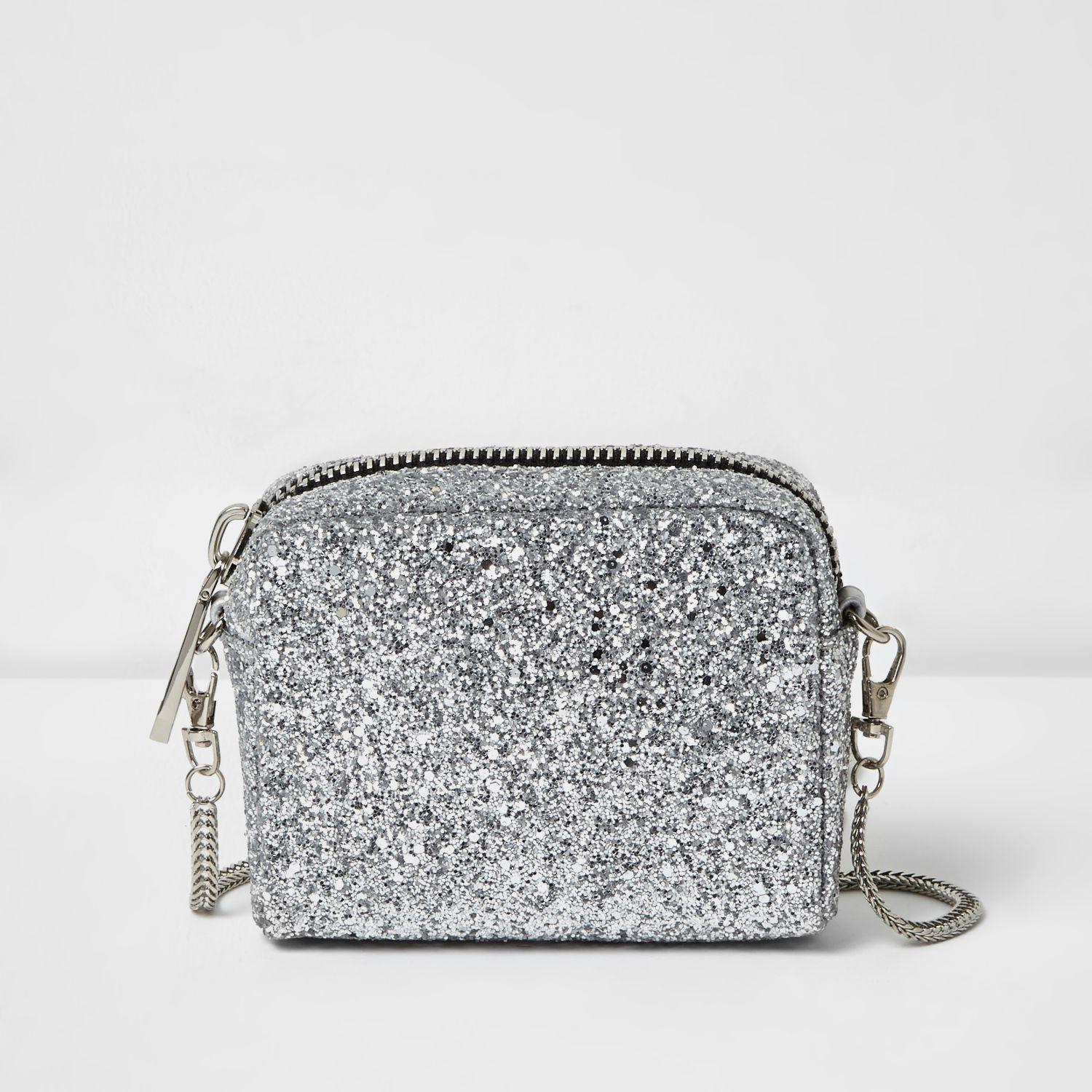 Mini Glitter Detail Crossbody Bag