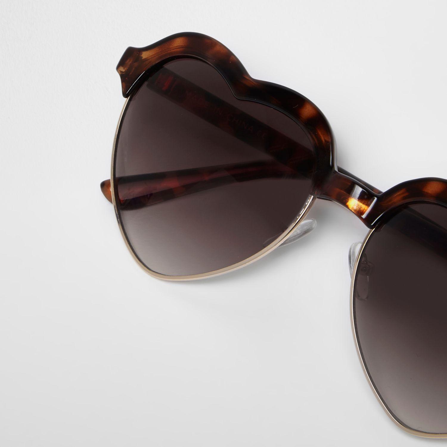 river island heart sunglasses