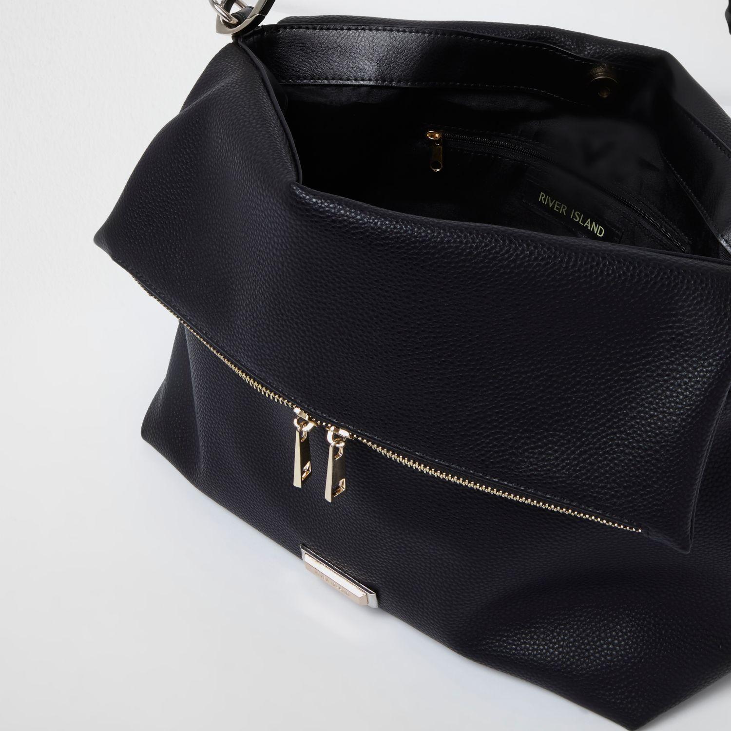 black slouchy crossbody bag