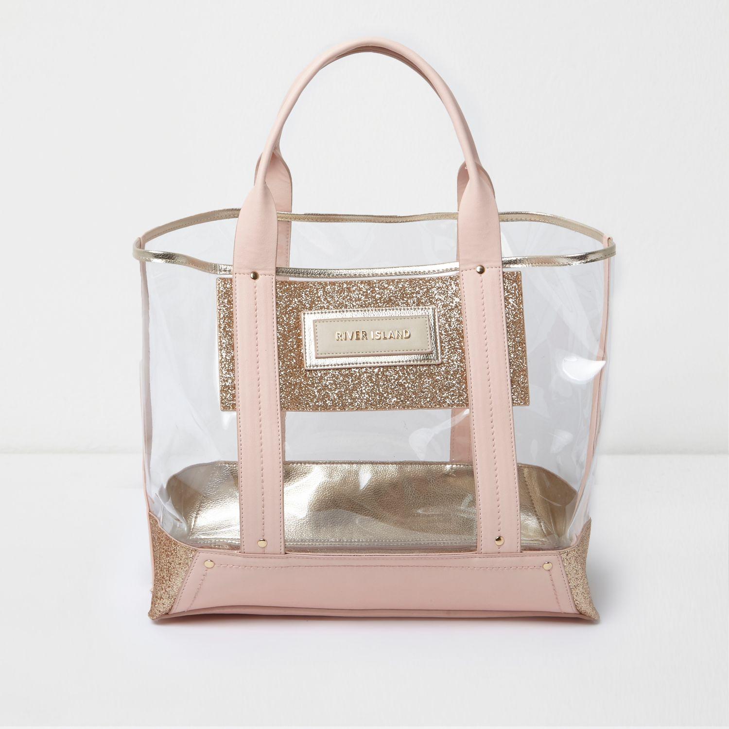 river island clear beach bag