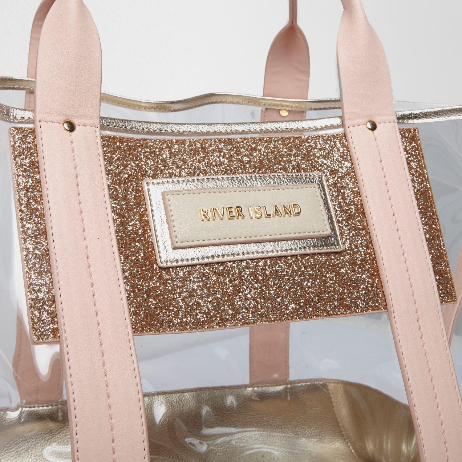 river island clear beach bag