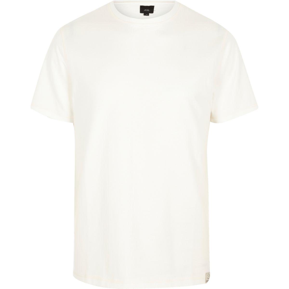 High Neck Contrast Stitching T-Shirts