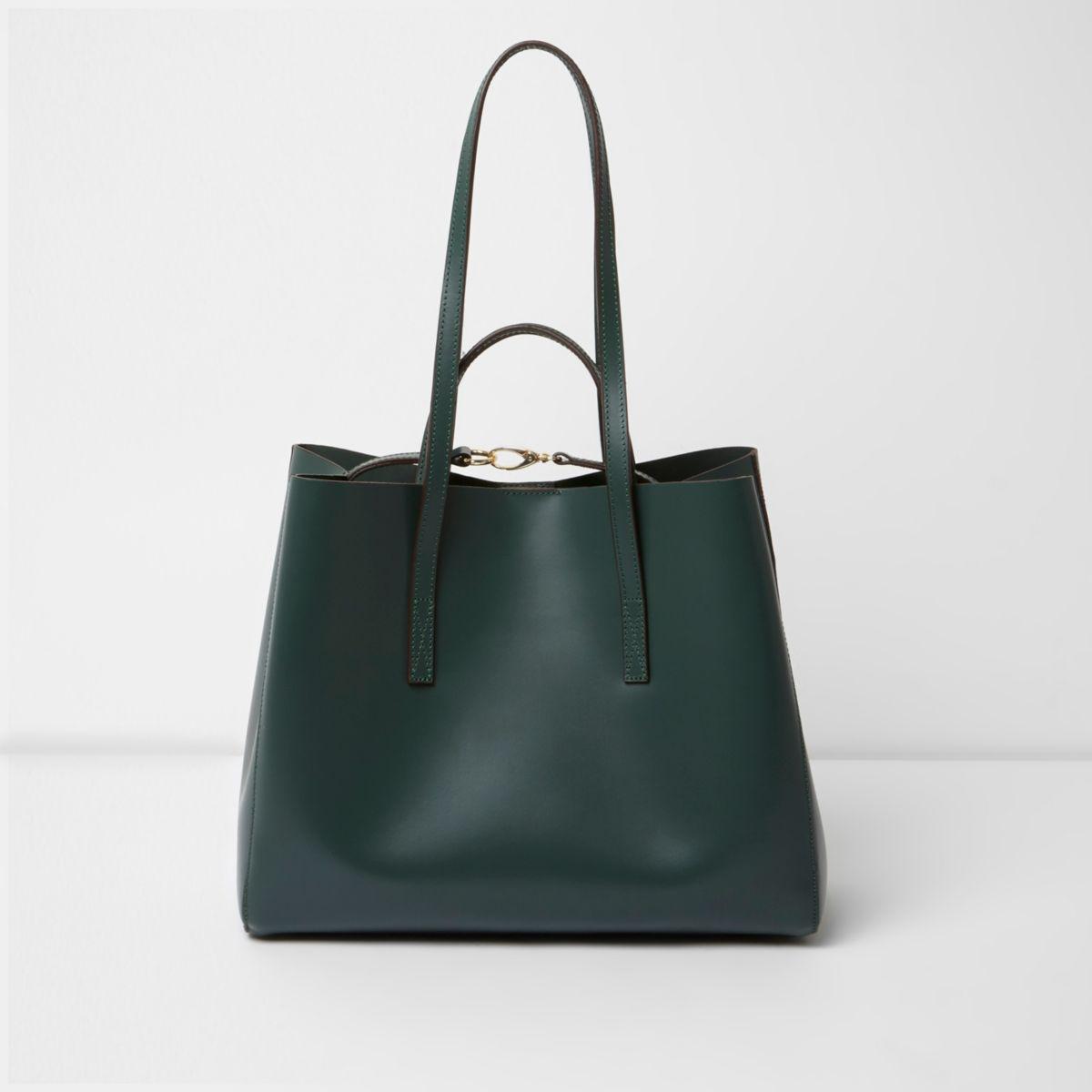 Green Leather Tote Bag | IUCN Water