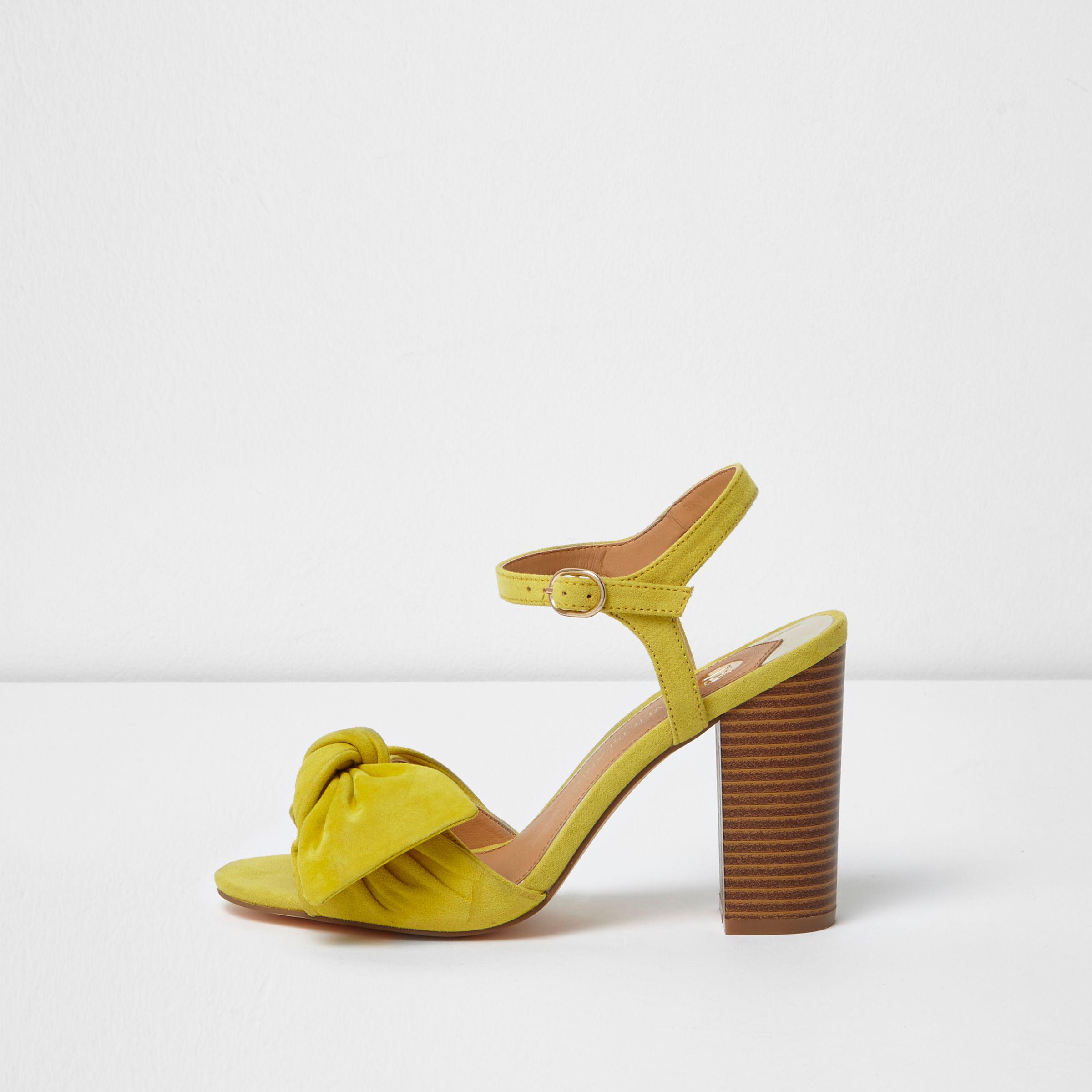 river island yellow sandals