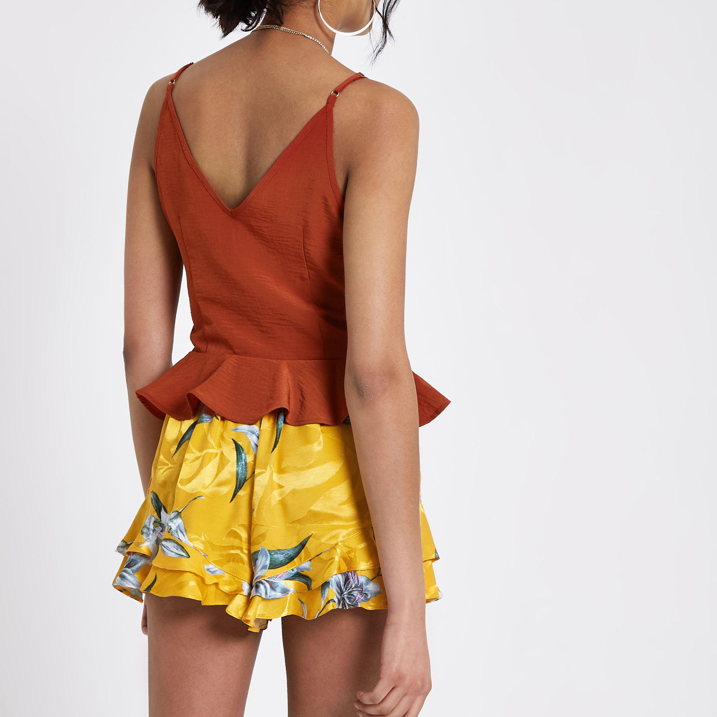 river island peplum cami