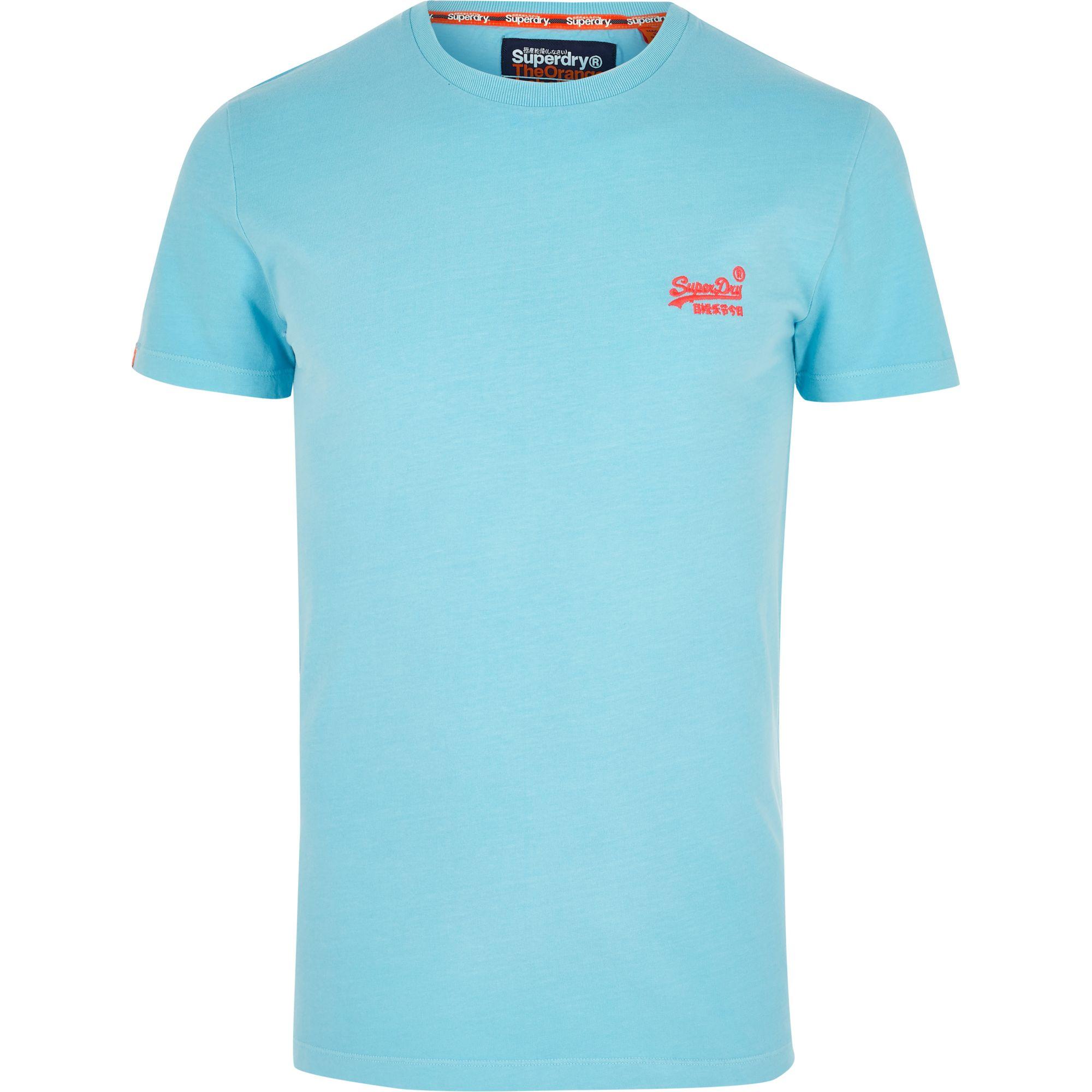 Superdry Superdry Blue Neon Embroidered Tshirt for Men Lyst