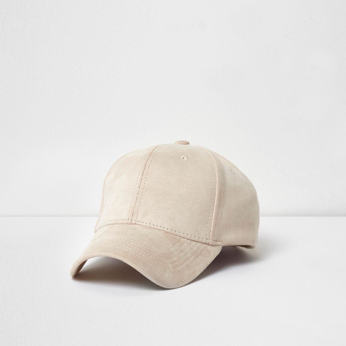 River Island Cream Suede Baseball Cap 