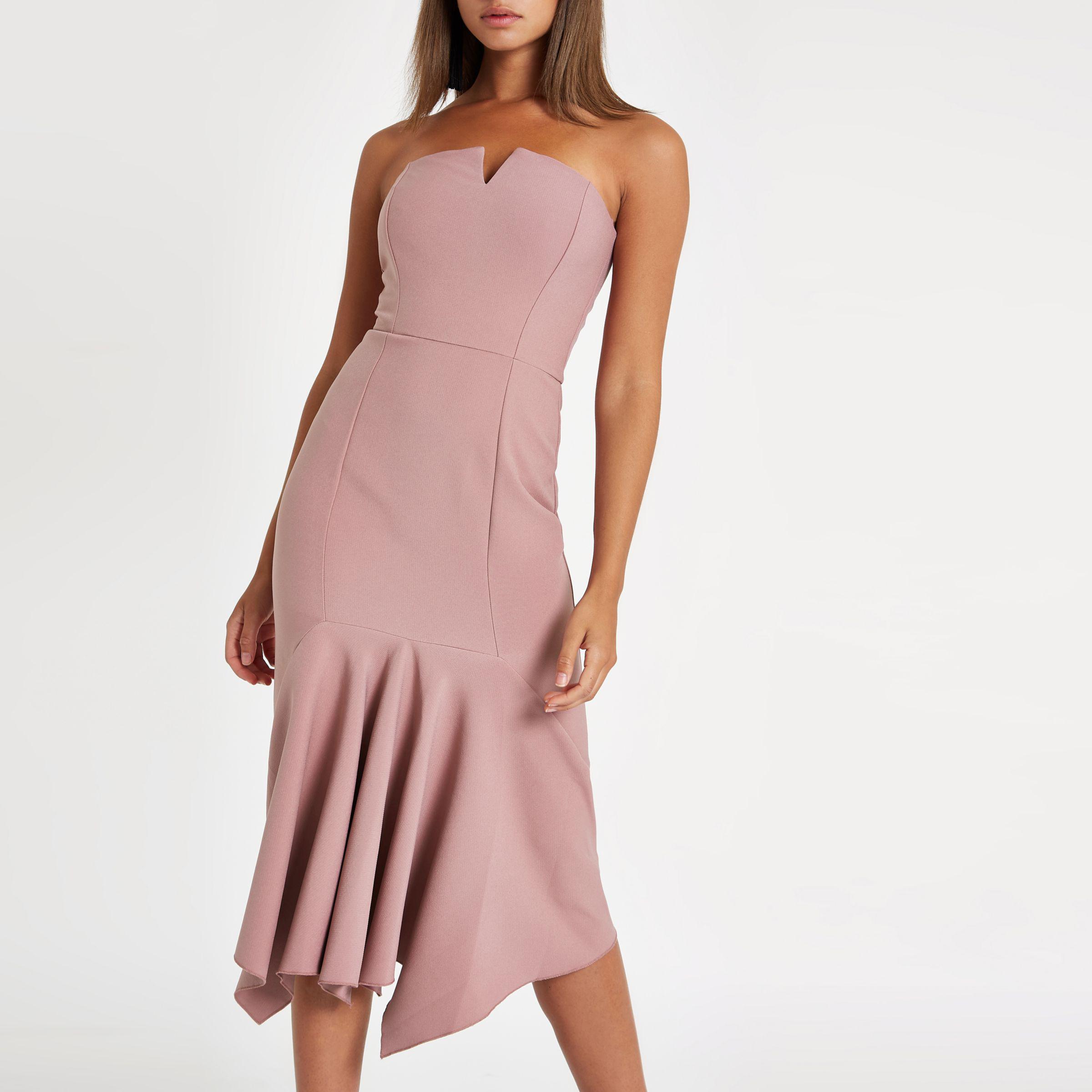 river island yellow frill dress