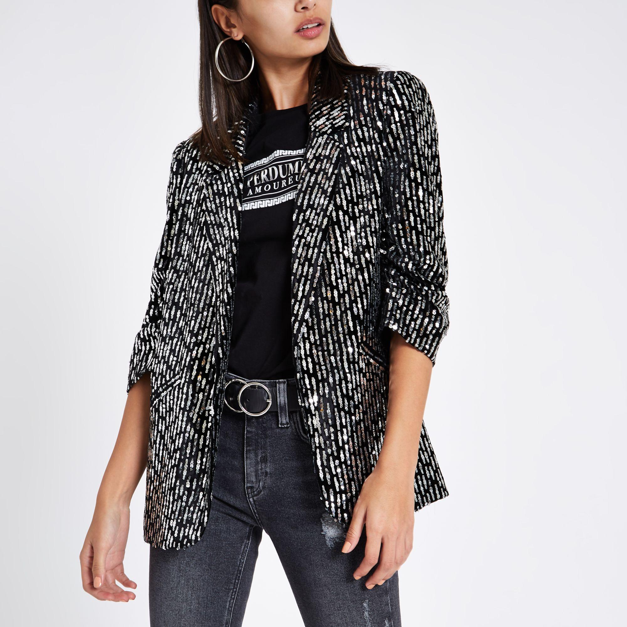 river island sequin jacket