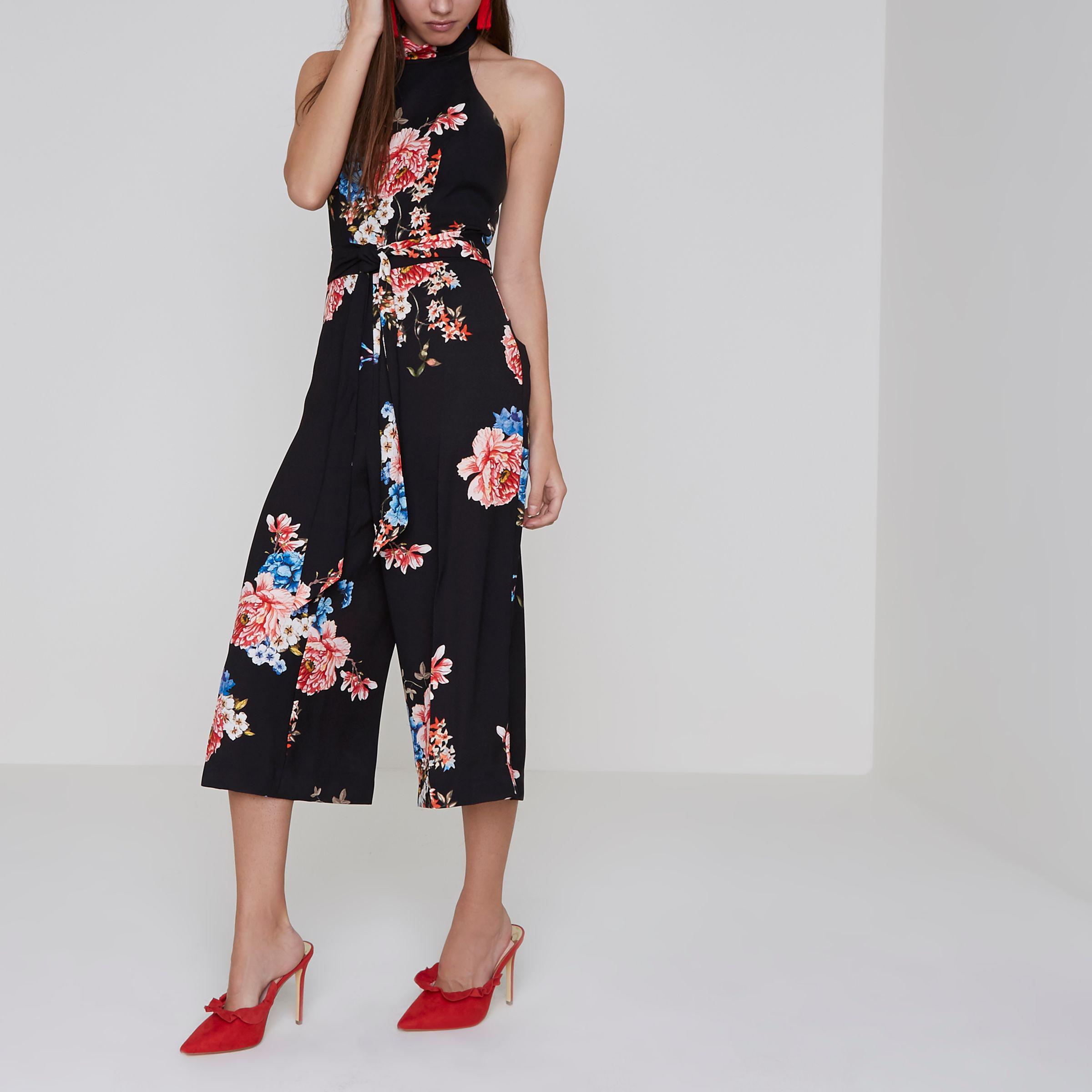 river island floral jumpsuit
