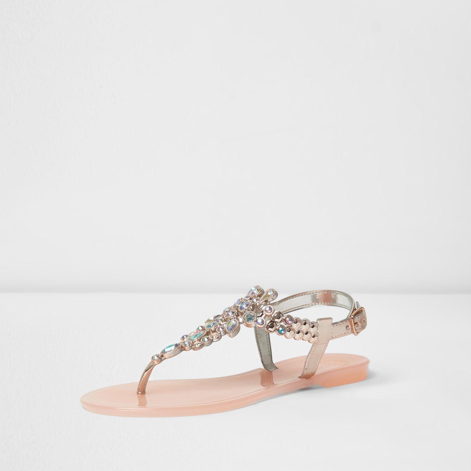 diamante sandals river island