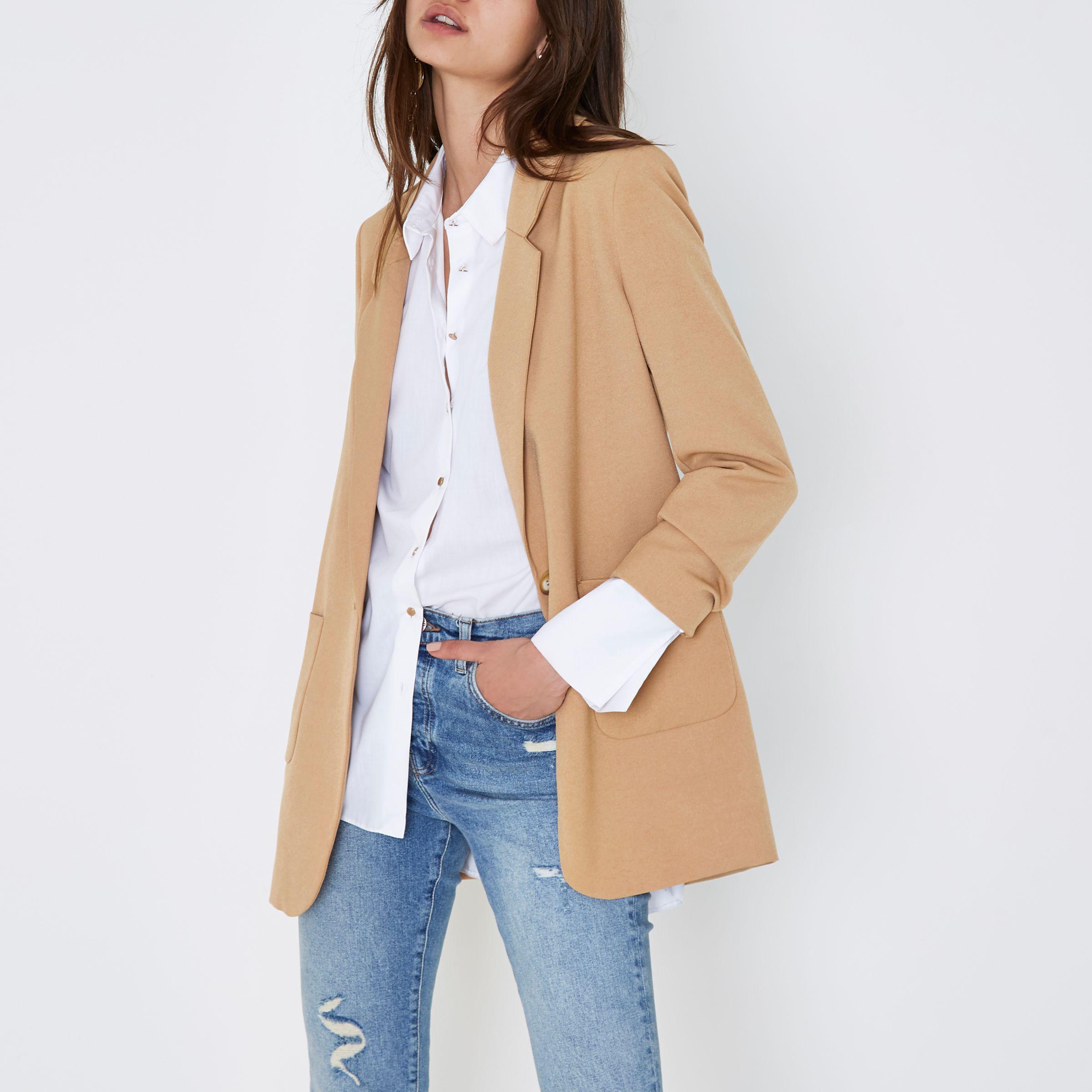 tan longline blazer